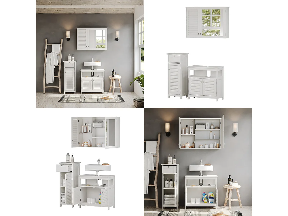 Meubles bain blanc 60x30x60 riad