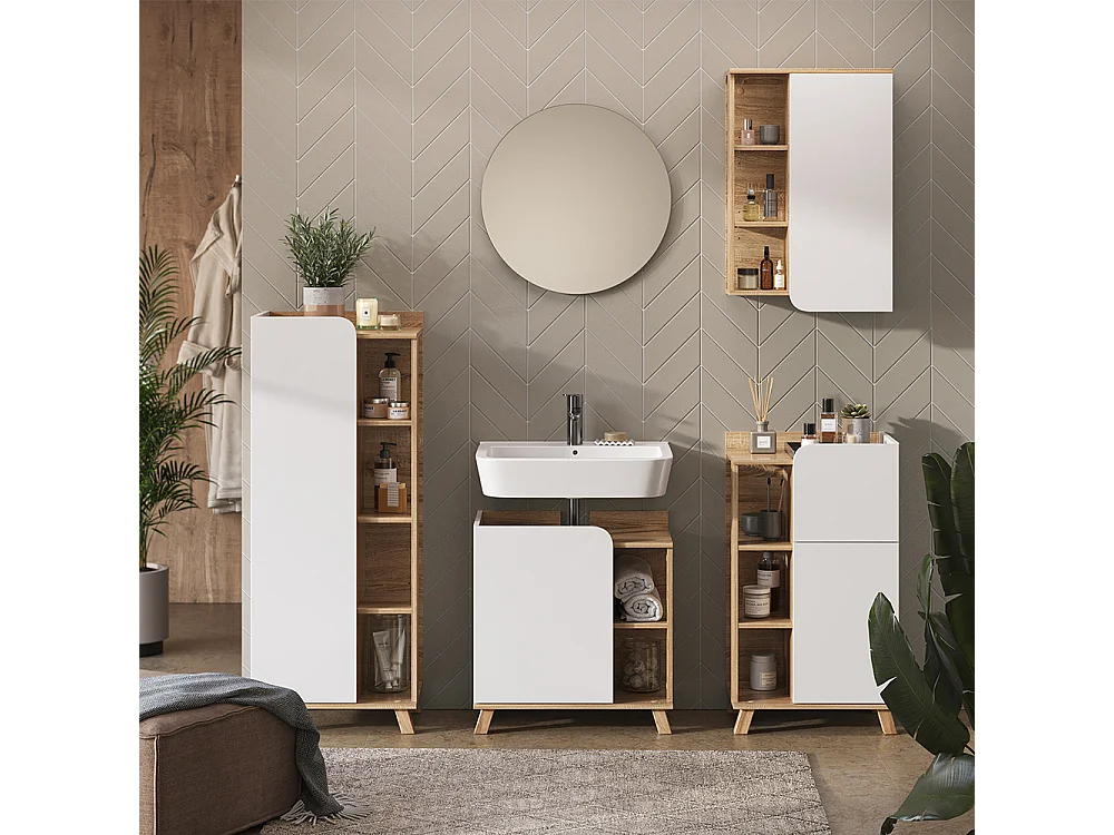 Meubles bain sonoma/blanc 60x35x65 karen