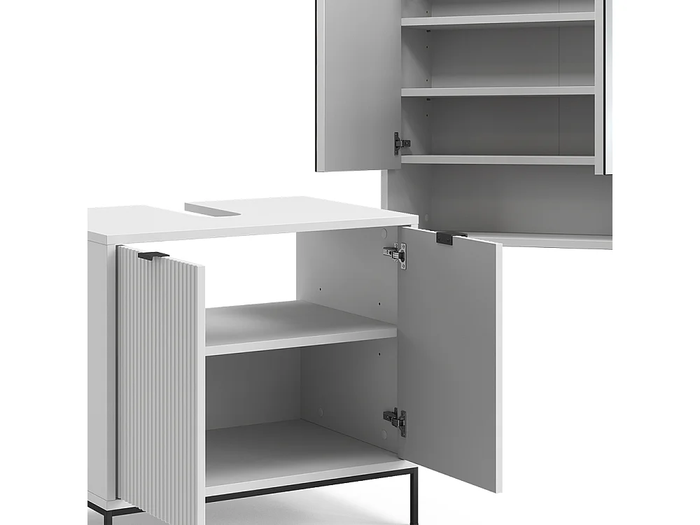 Set di mobili da bagno bianco 70x45x63 eliza