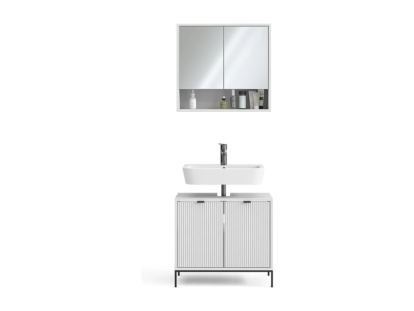 Meubles bain blanc 70x45x63 eliza