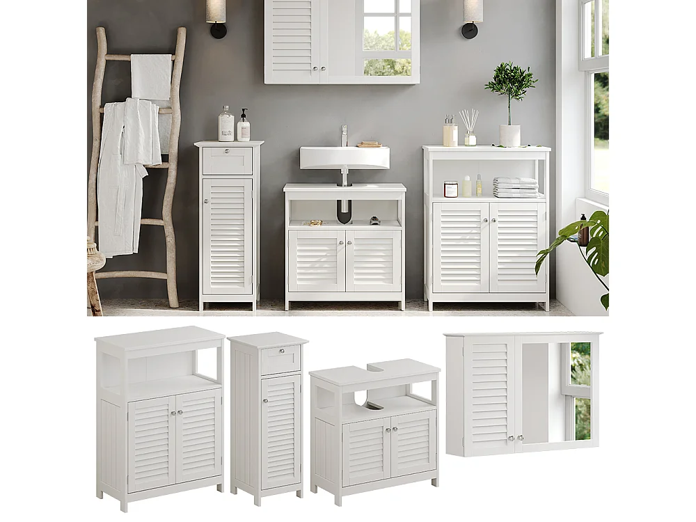 Meubles bain blanc 60x30x60 riad