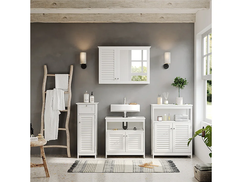 Meubles bain blanc 60x30x60 riad