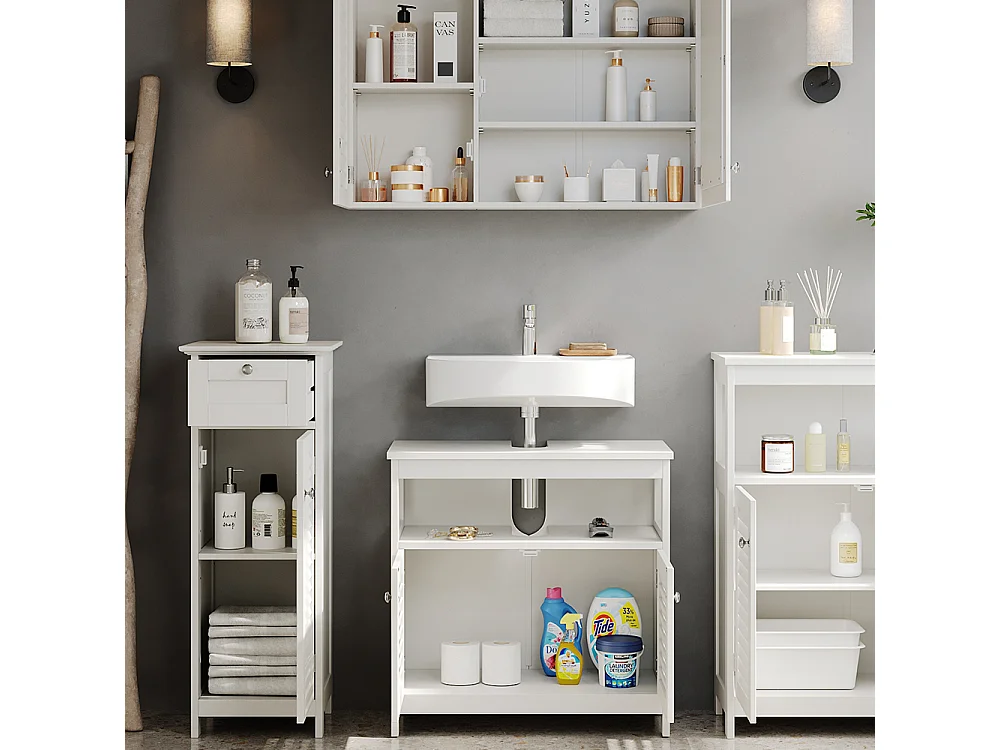 Meubles bain blanc 60x30x60 riad