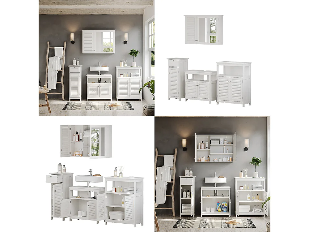 Meubles bain blanc 60x30x60 riad