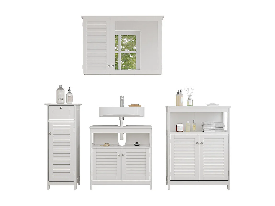 Meubles bain blanc 60x30x60 riad