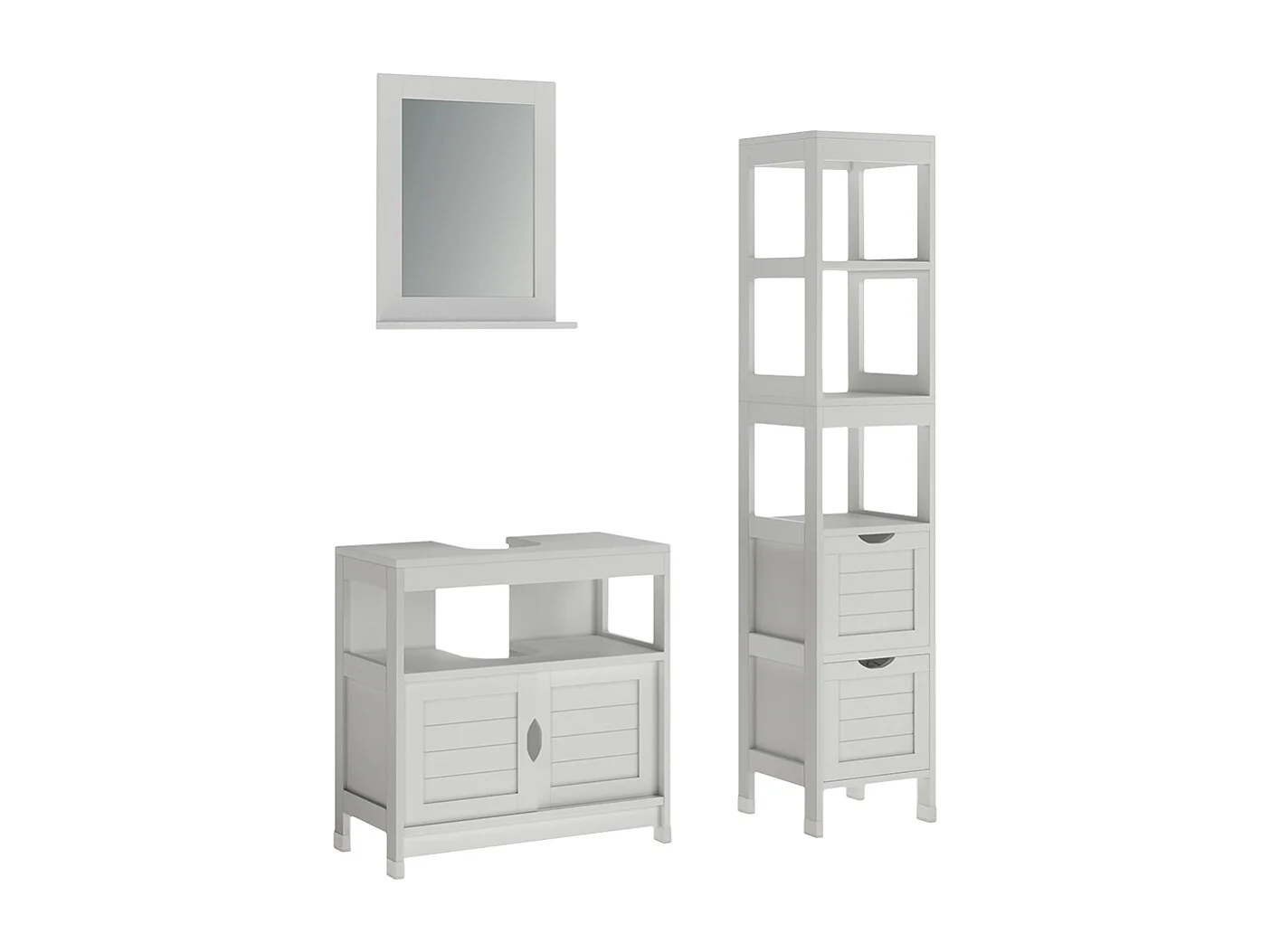 Set di mobili da bagno bianco 60x30x60 vilda