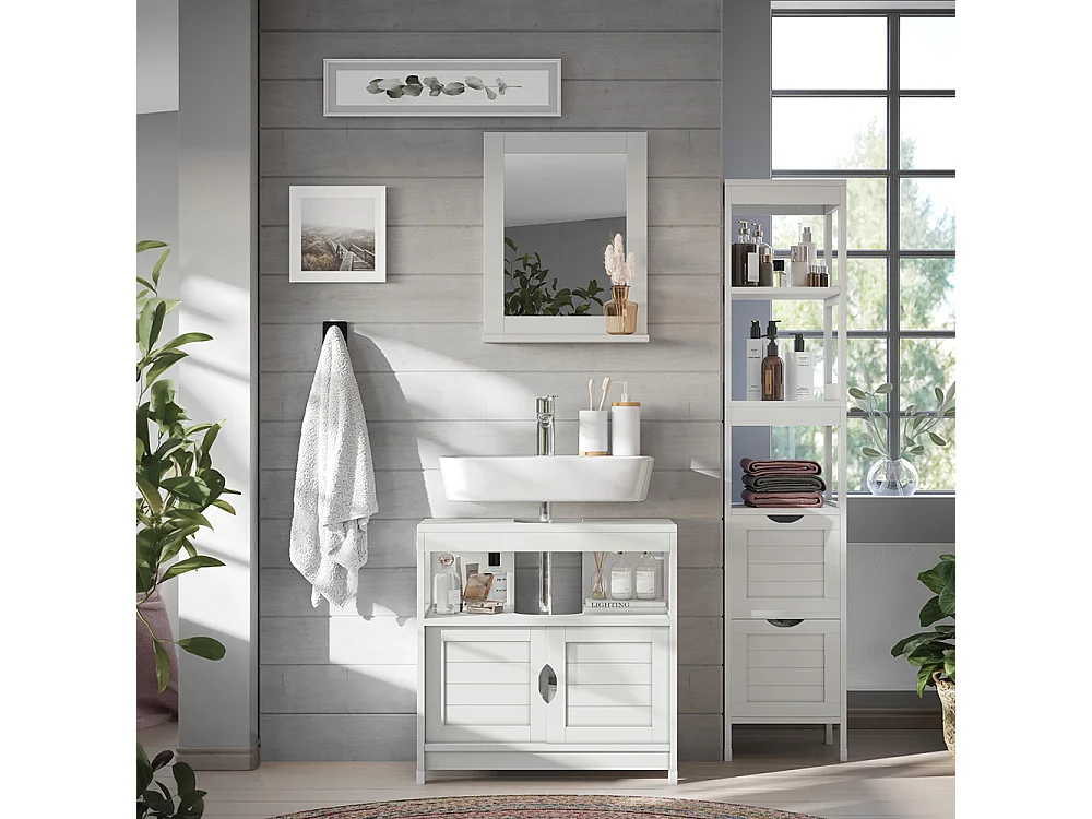 Meubles bain blanc 60x30x60 vilda