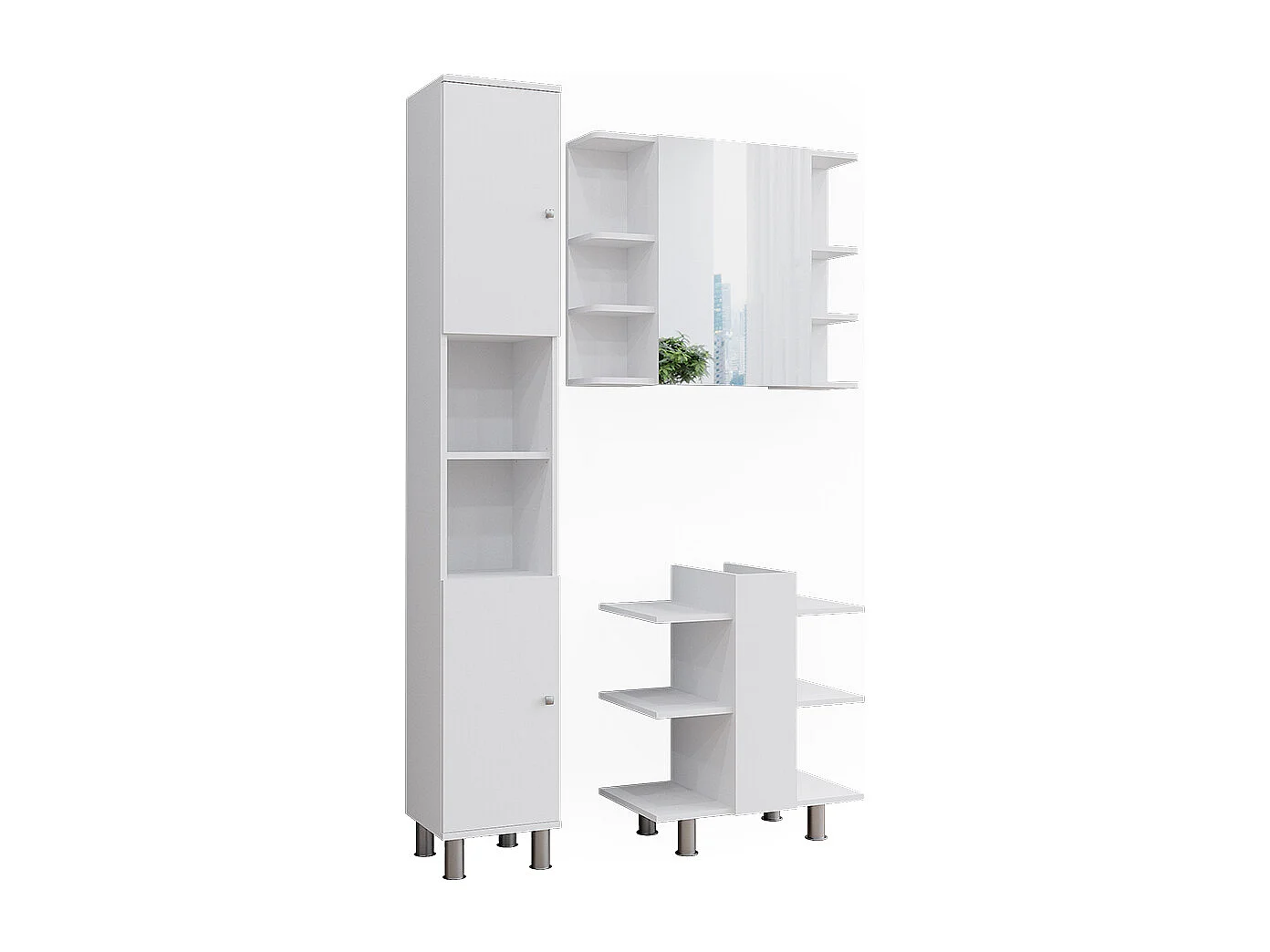 Conjunto de muebles de baño blanco 79.6x36.6x190 fynn