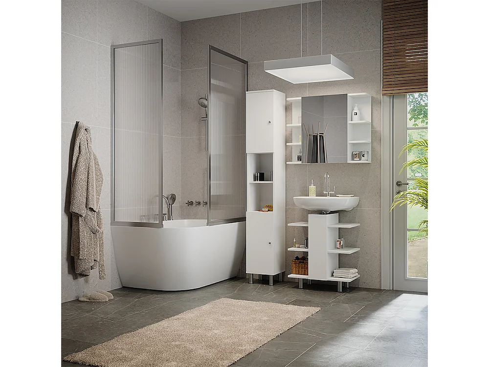 Conjunto de muebles de baño blanco 79.6x36.6x190 fynn