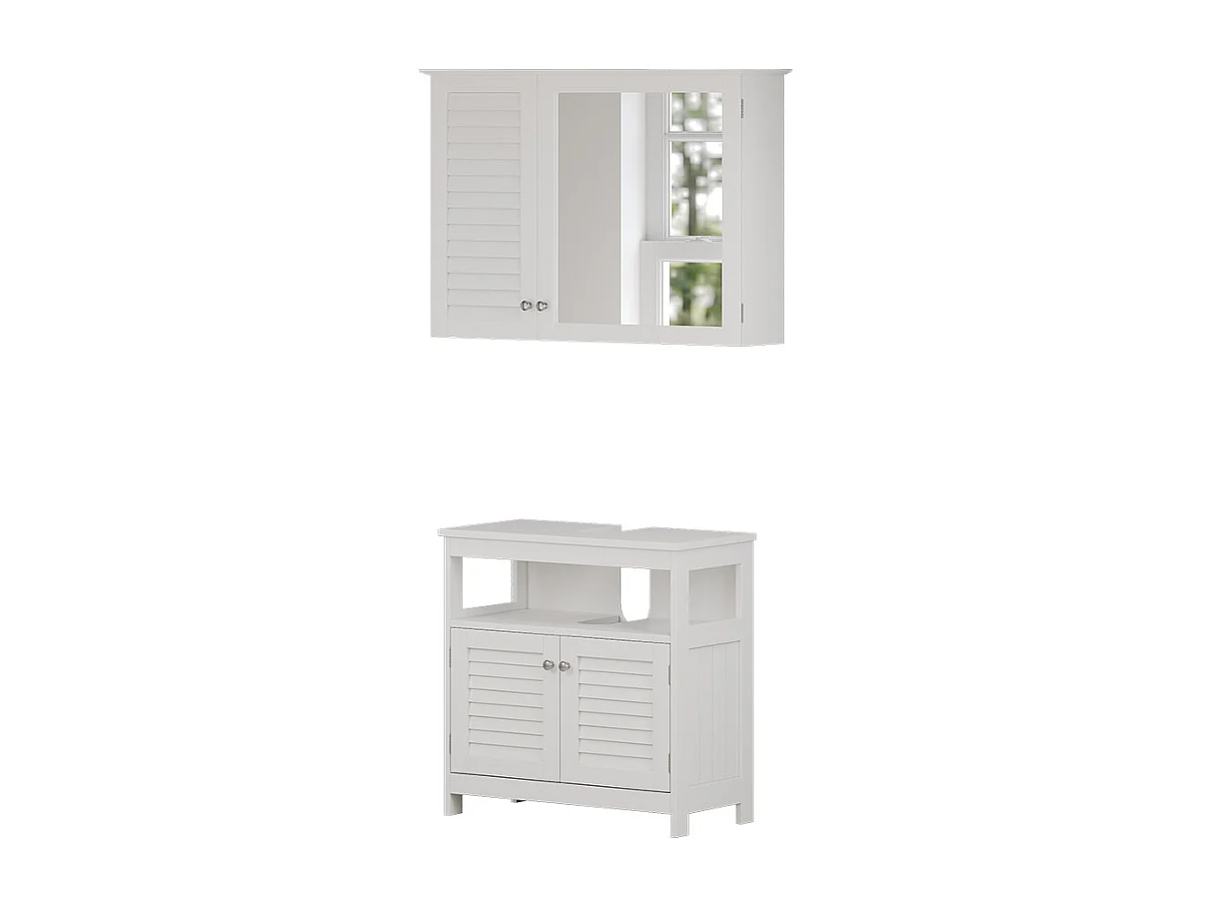 Badmöbel-Set weiß 60x30x60 riad