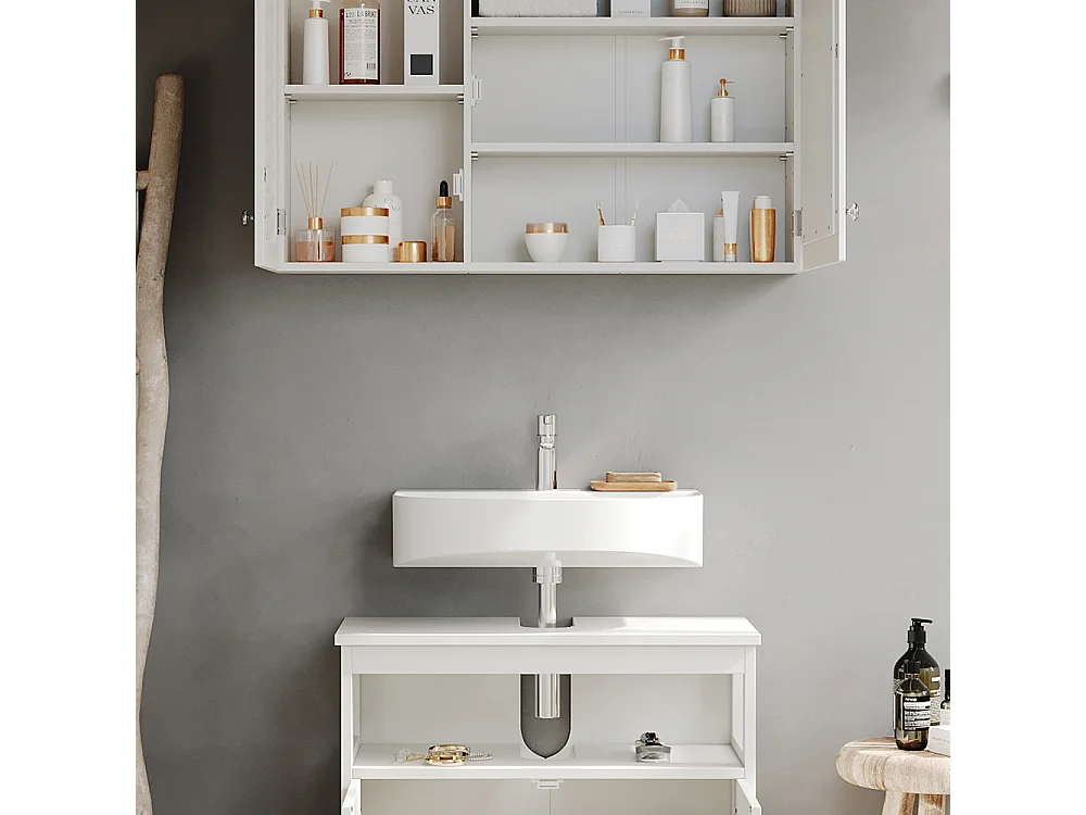 Badmöbel-Set weiß 60x30x60 riad