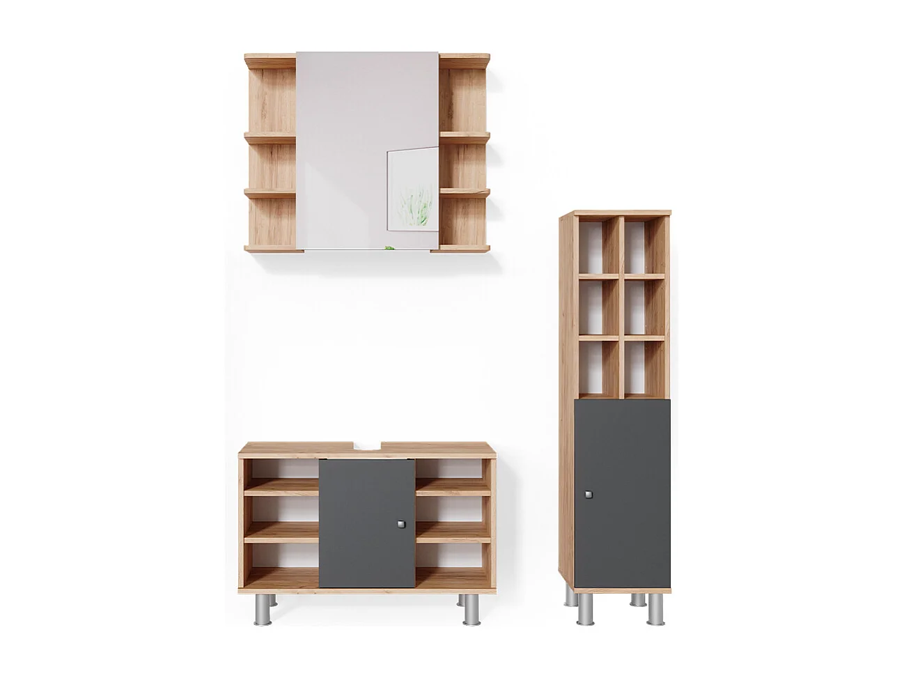 Meubles bain chêne de force doré 60x32x54 fynn