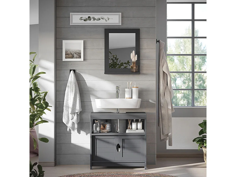 Meubles bain gris 60x30x60 vilda