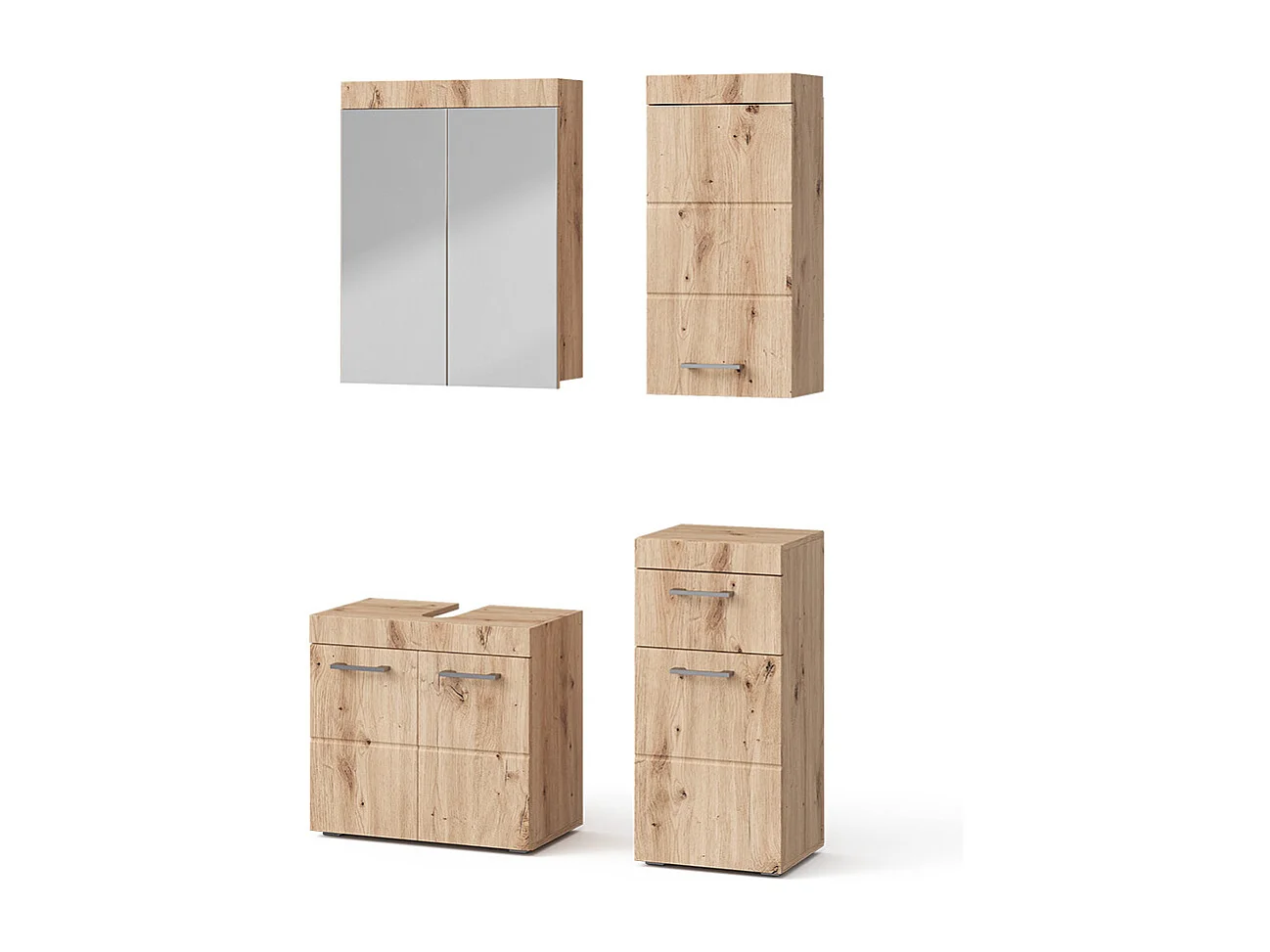 Badkamermeubel set eiken wotan 60x34x56 luna