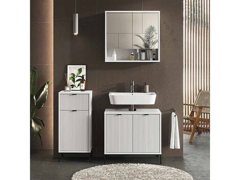 Meubles bain blanc 70x45x63 eliza