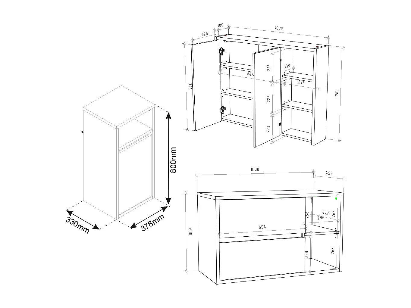 Set di mobili da bagno antracite 60x45x100 viola