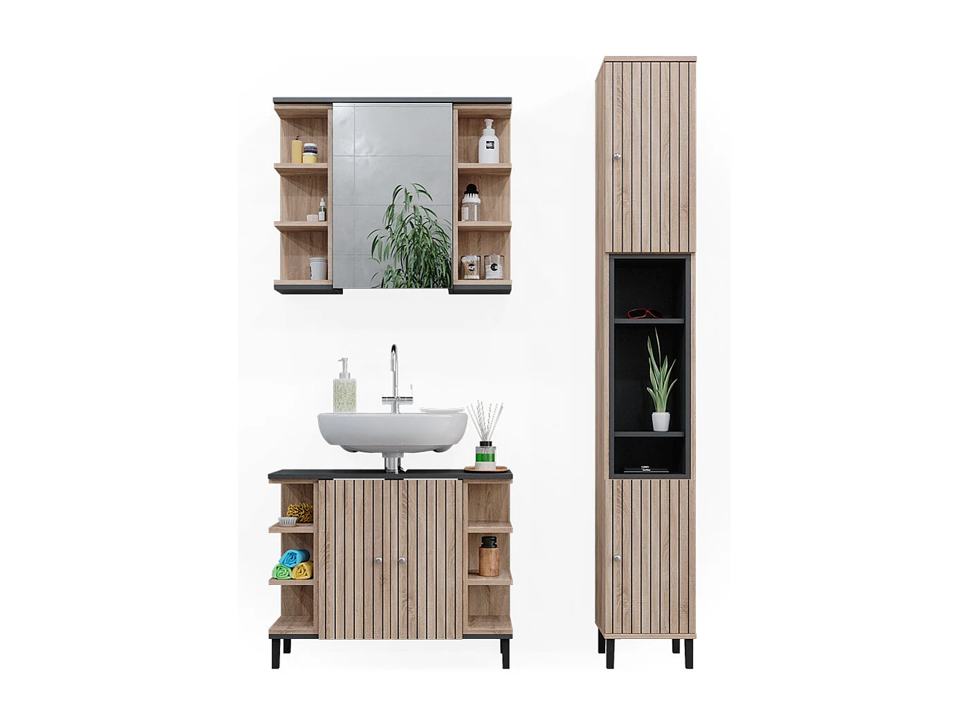 Meubles bain sonoma 79.6x32x64 aquis