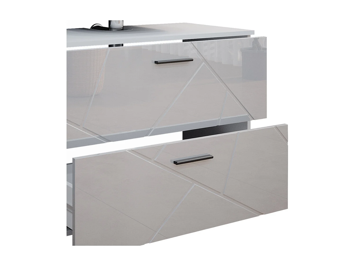 Meubles bain blanc haute brillance 80x41x58.6 irma