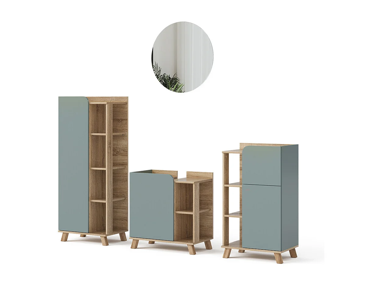 Meubles bain sonoma/bleu 60x35x65 karen