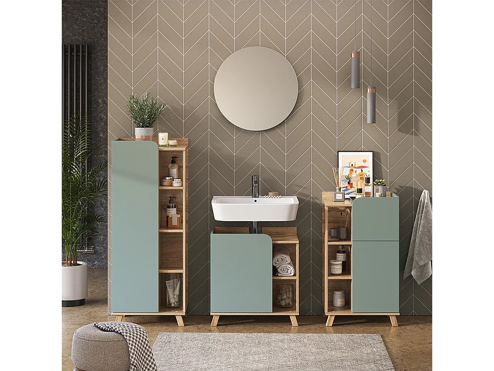 Meubles bain sonoma/bleu 60x35x65 karen