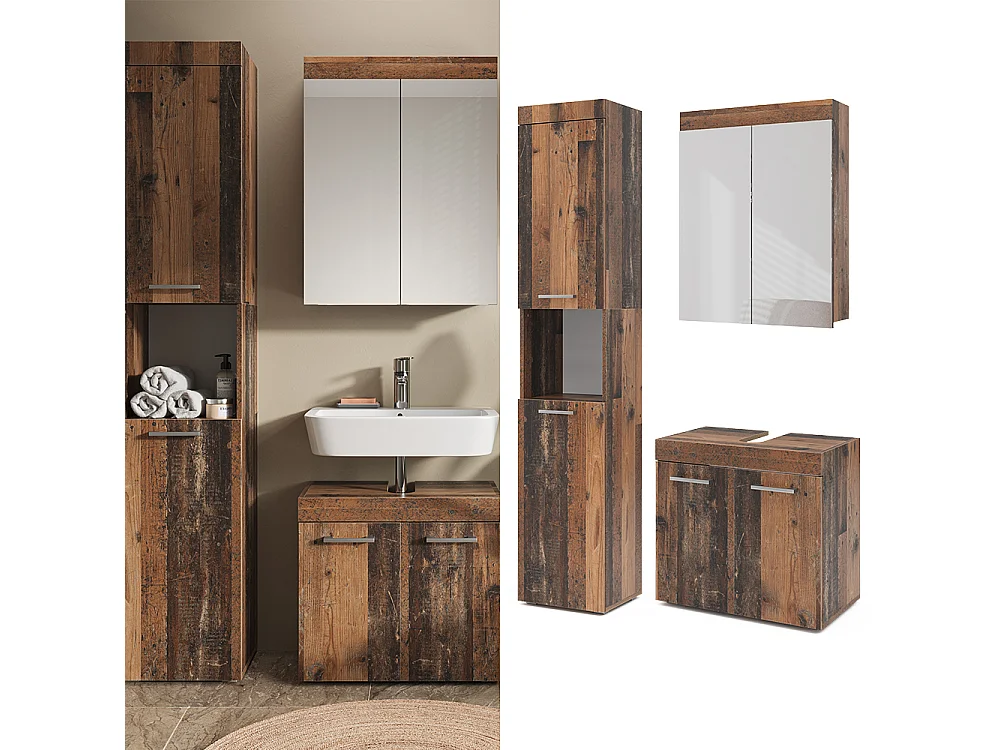 Set di mobili da bagno oldstyle 60x34x56 luna