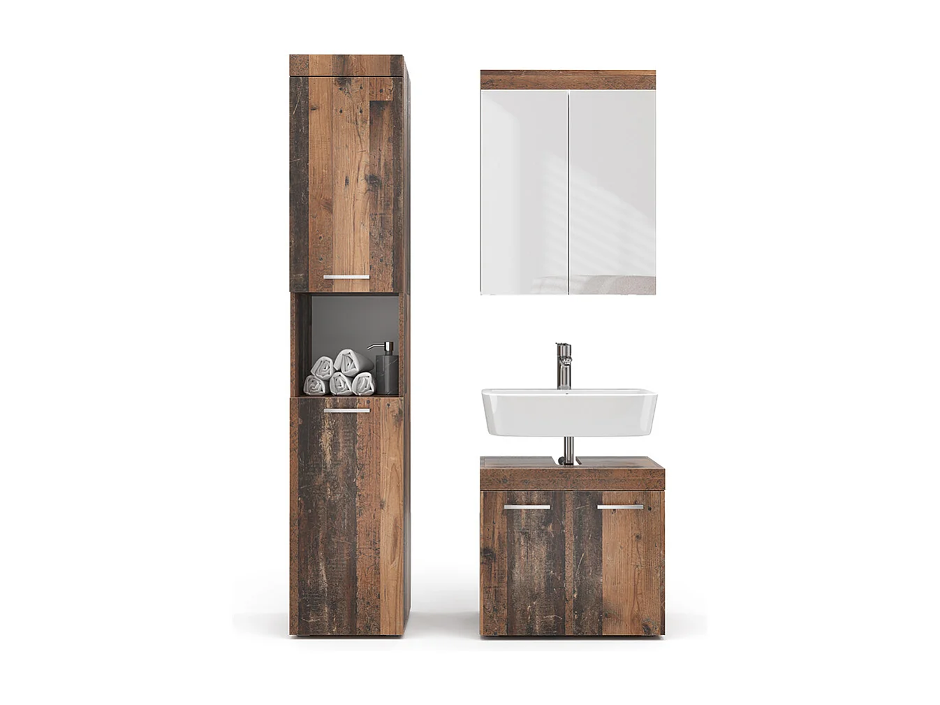 Set di mobili da bagno oldstyle 60x34x56 luna