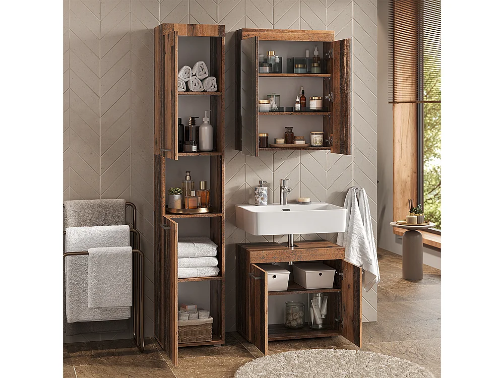 Set di mobili da bagno oldstyle 60x34x56 luna