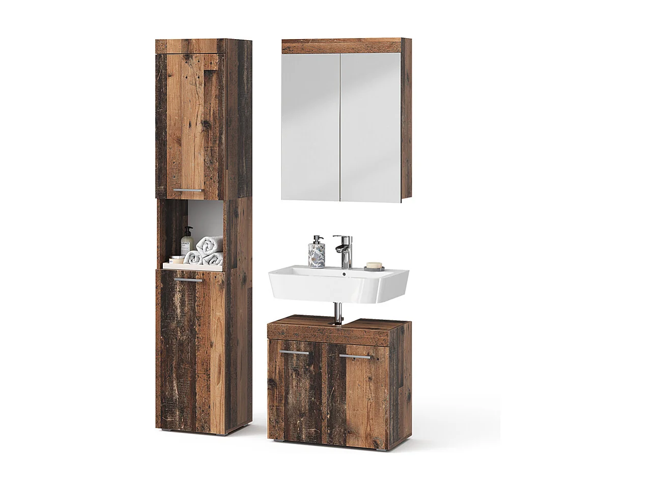 Set di mobili da bagno oldstyle 60x34x56 luna