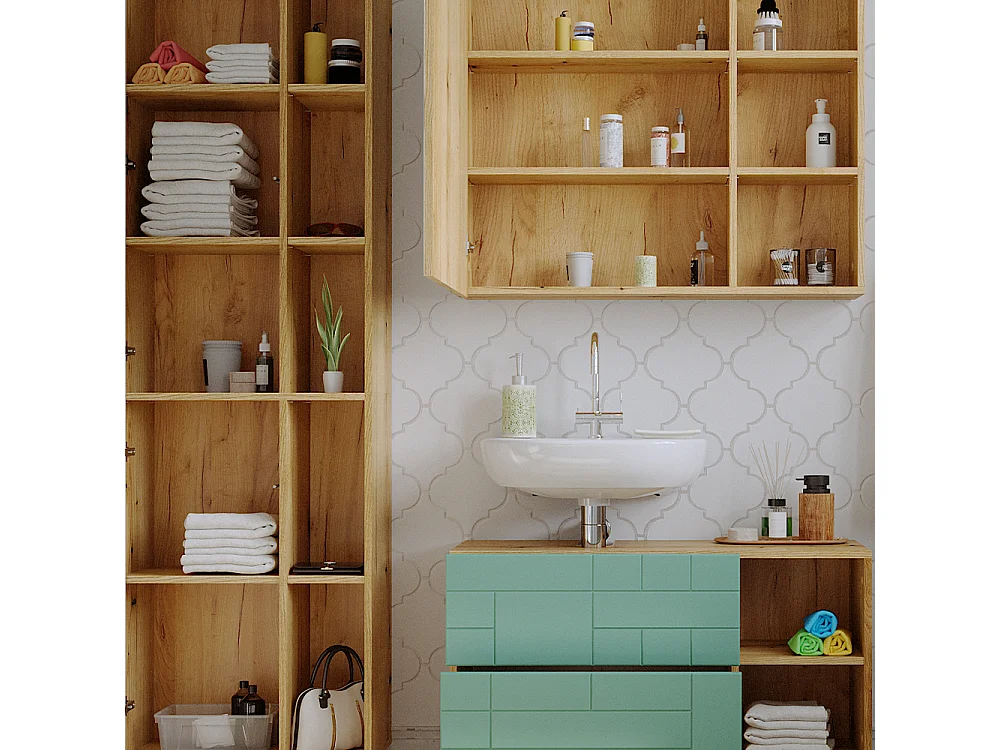 Badmöbel-Set mintgrün 90x32x59 rudi