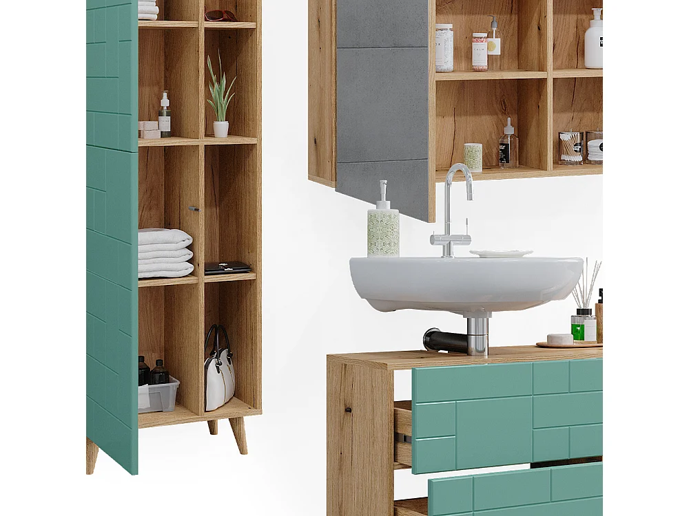 Badmöbel-Set mintgrün 90x32x59 rudi