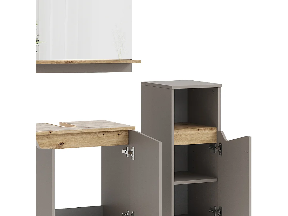 Meubles bain grège 60x35x57 marelle