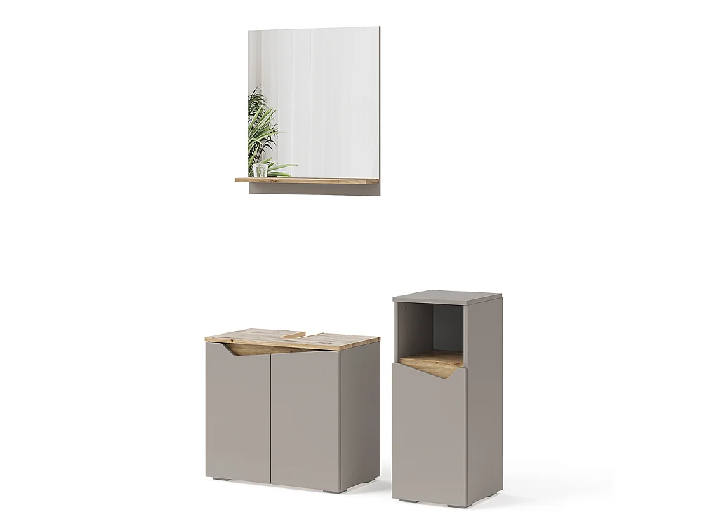 Badmeubelcombinatie grijs 60x35x57 marelle
