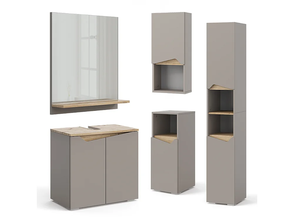 Badmeubelcombinatie grijs 60x35x57 marelle