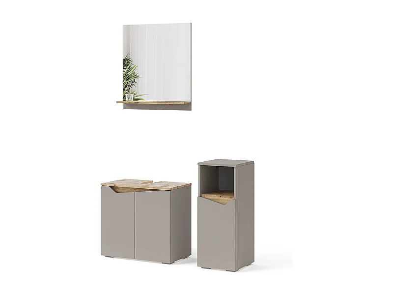 Meubles bain grège 60x35x57 marelle