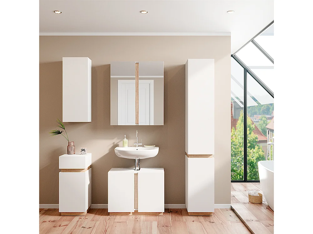 Set di mobili da bagno bianco 70x34x55 gloria