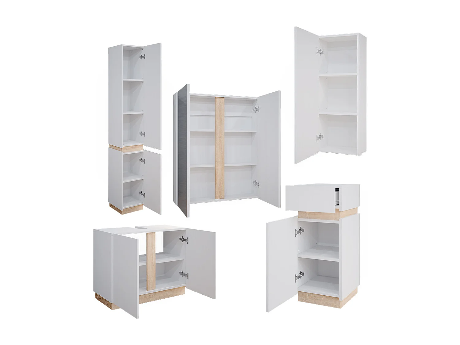 Meubles bain blanc 70x34x55 gloria