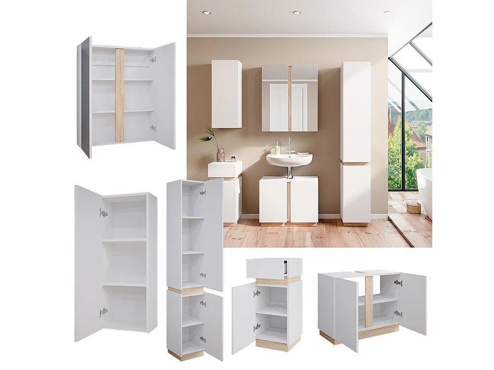 Meubles bain blanc 70x34x55 gloria