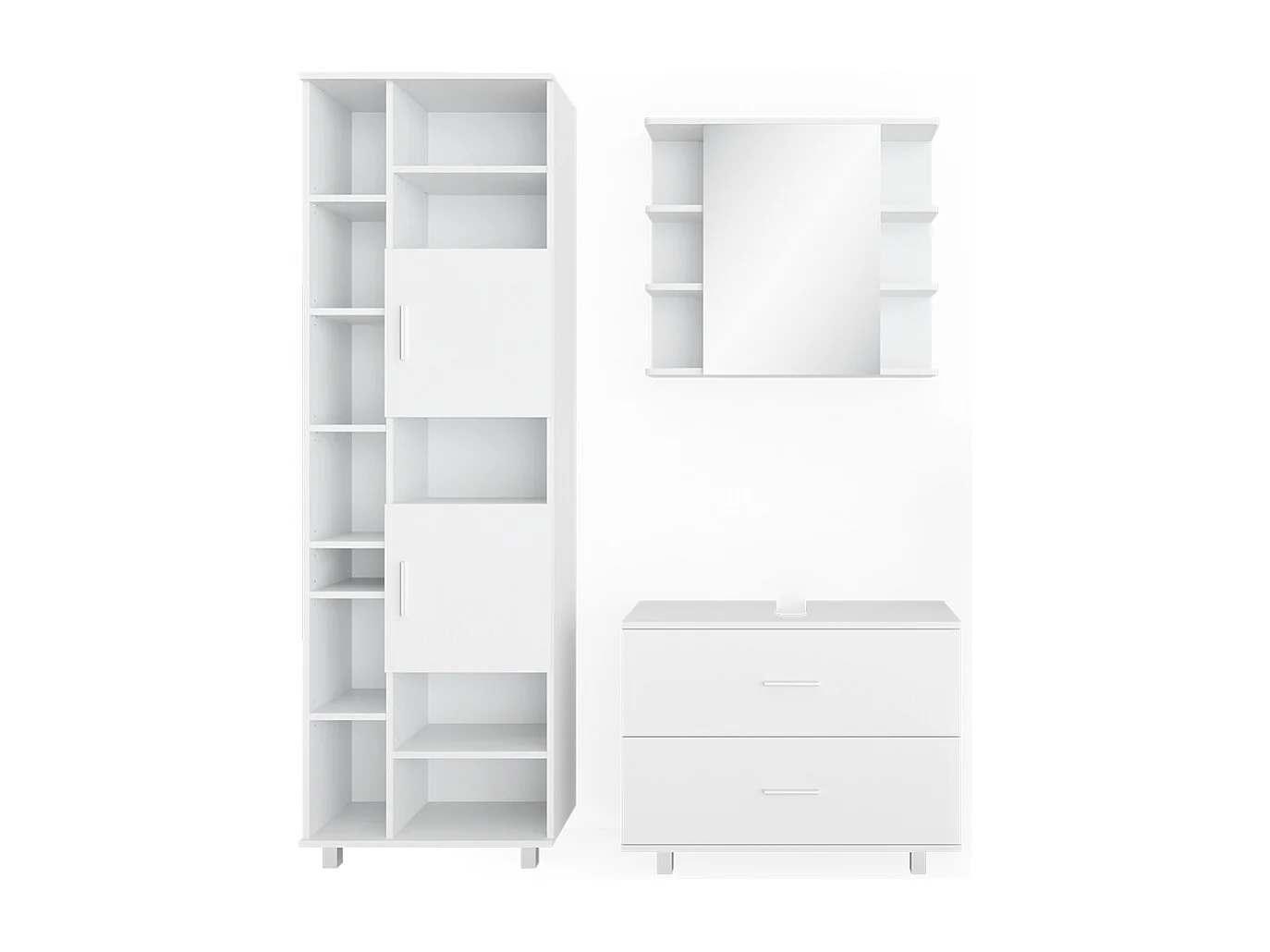 Meubles bain blanc 80.2x33x60.8 ilias