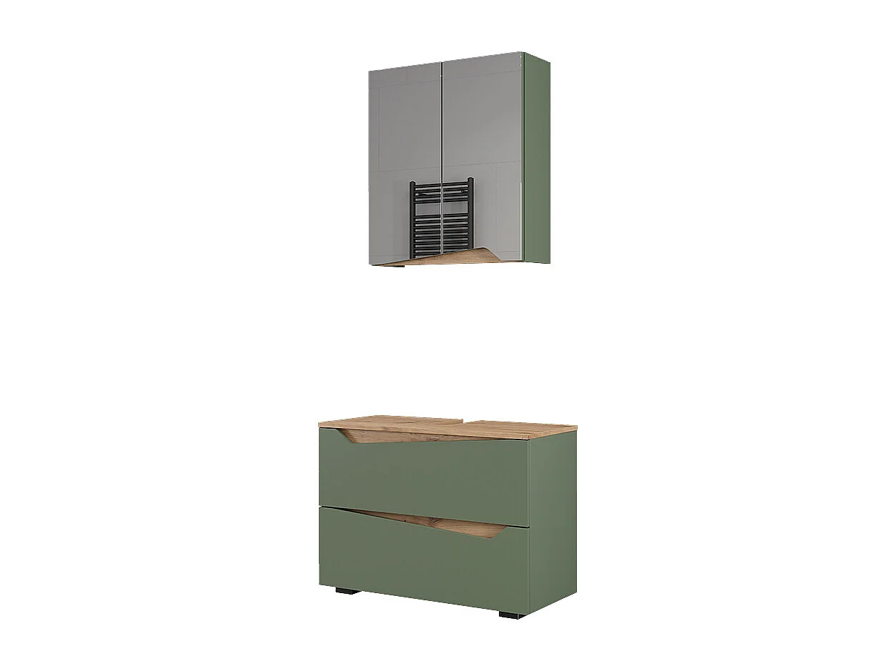 Meubles bain vert/artisan 80x35x57.5 marelle