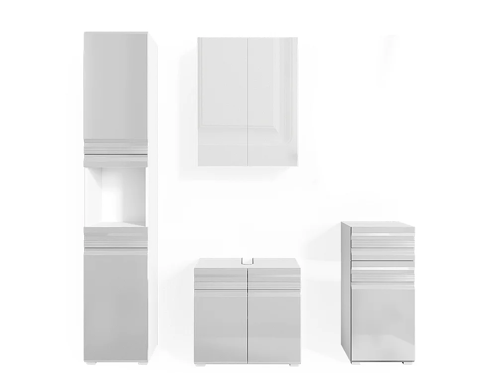 Meubles bain blanc haute brillance 56x34x60 fredd
