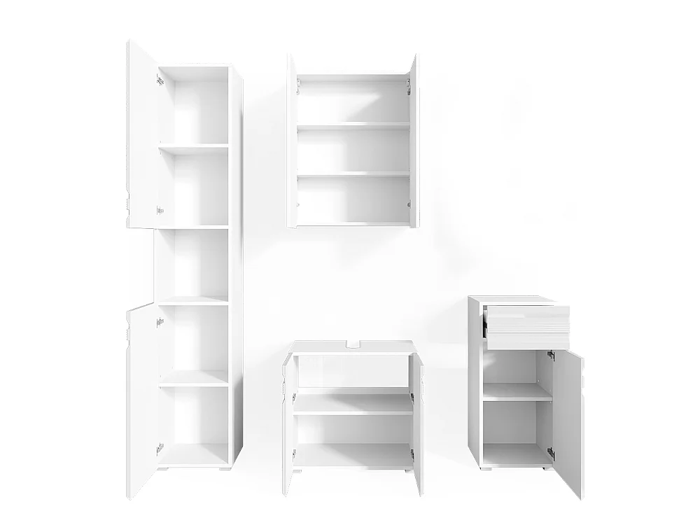 Meubles bain blanc haute brillance 56x34x60 fredd