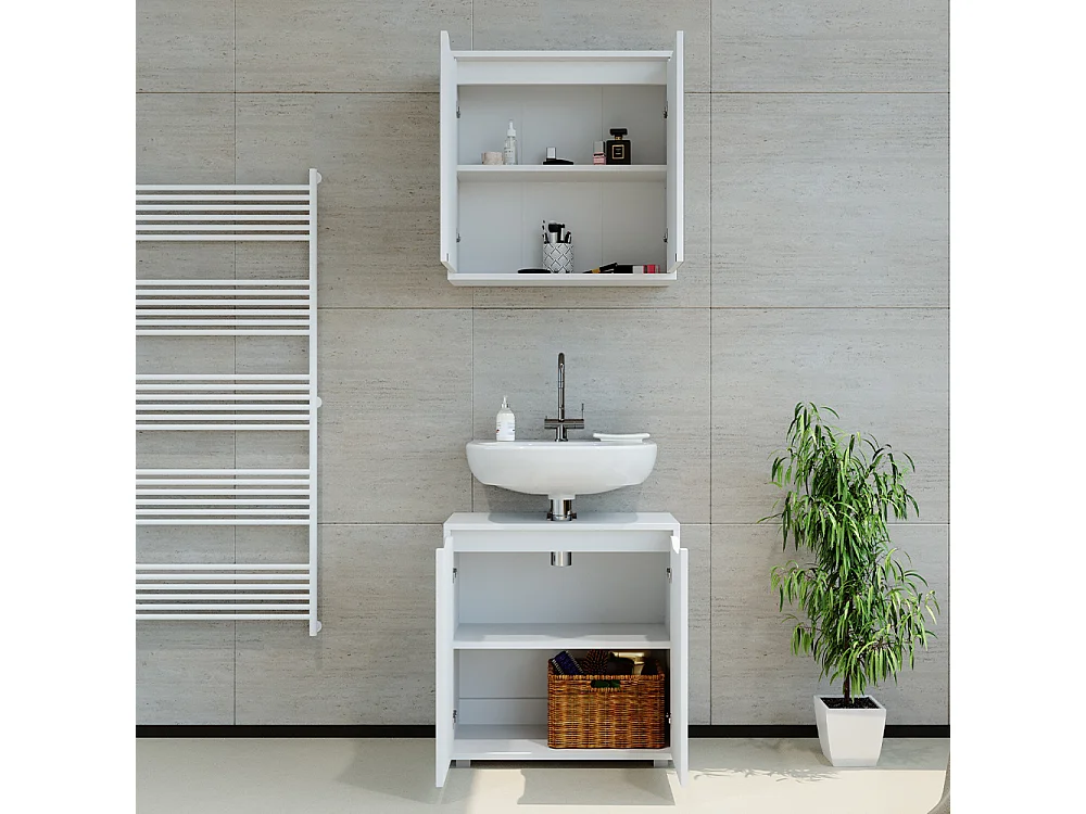 Meubles bain blanc 60x30x62 ruben