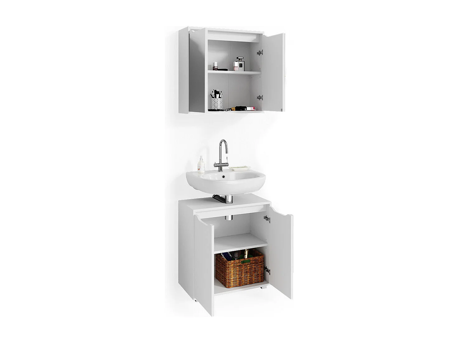 Meubles bain blanc 60x30x62 ruben