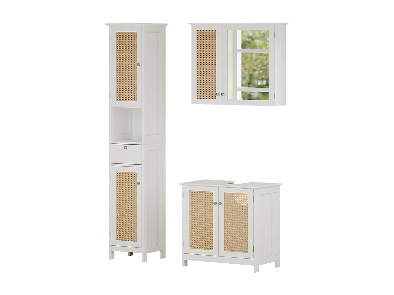 Meubles bain blanc 60x35x58 rosario