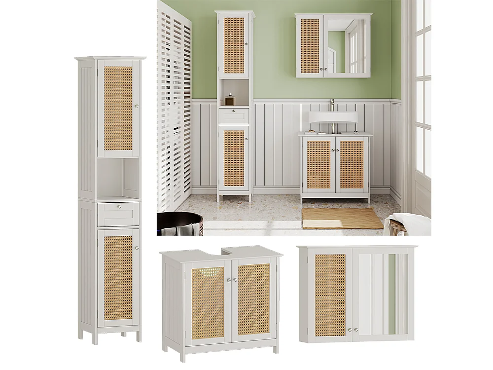 Meubles bain blanc 60x35x58 rosario