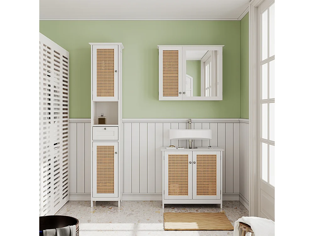 Meubles bain blanc 60x35x58 rosario