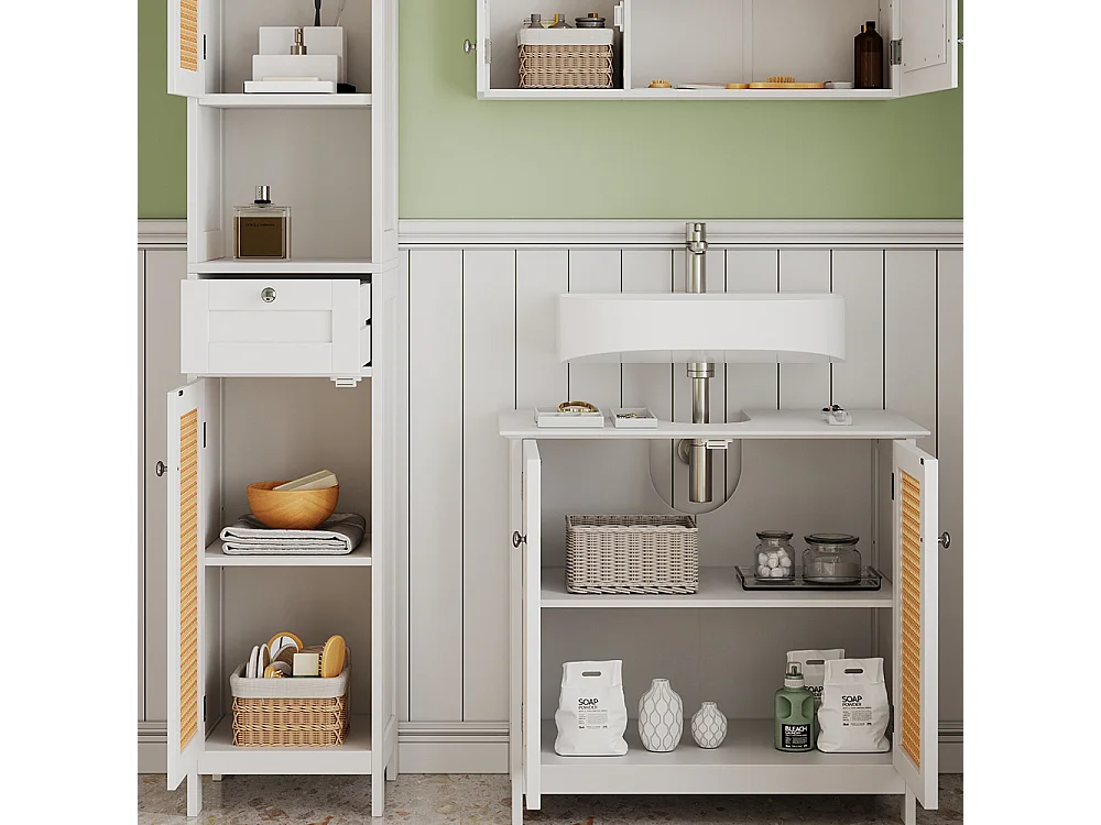 Meubles bain blanc 60x35x58 rosario