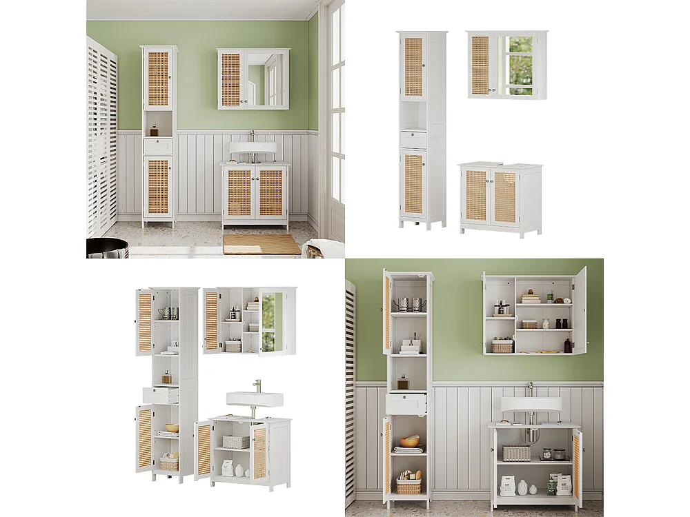 Meubles bain blanc 60x35x58 rosario