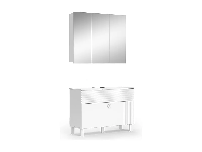 Meubles bain blanc 100x37x72 sola