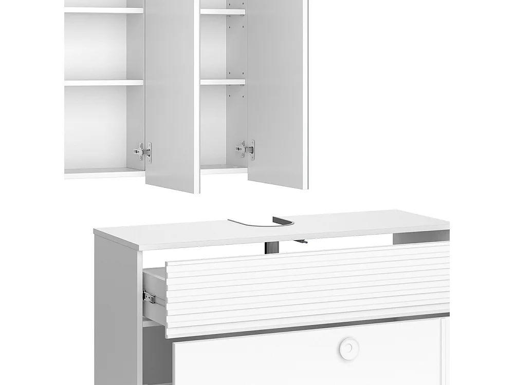 Meubles bain blanc 100x37x72 sola